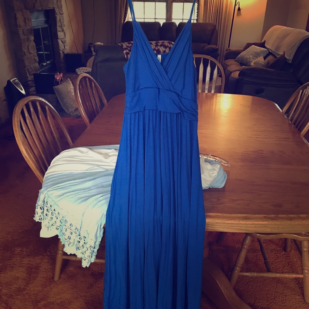 Blue maternity dress